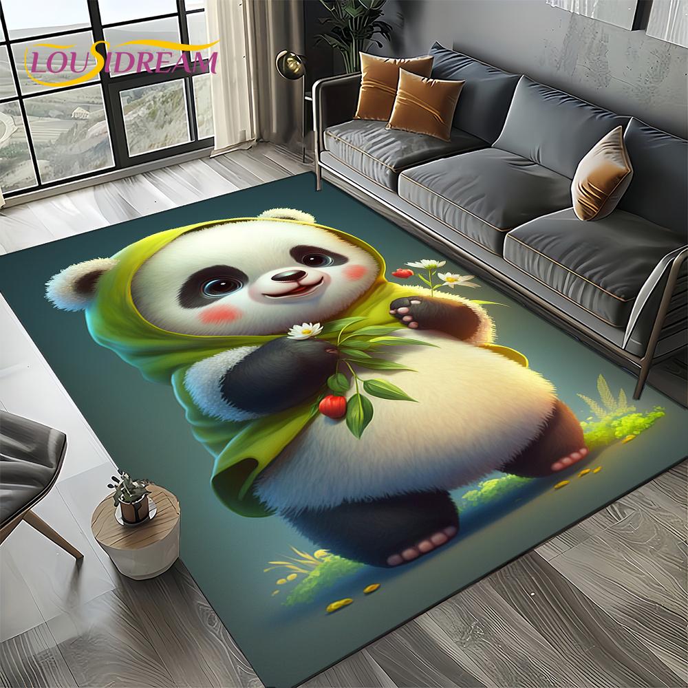 3D Мечта Животное Мультфильм Панда Милый Ковер Коврик для Гостиной Спальни Дома Украшение Дивана, Детский Коврик Нескользящий Напольный Коврик Подарок