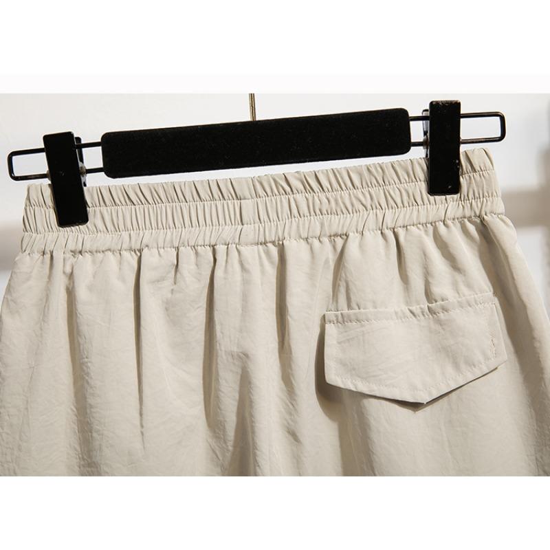 DIMANAF 2025 Шорты больших размеров Летние женские брюки с широкими штанинами Однотонные Свободные с высокой талией Повседневные шорты Базовые Шаровары Новые