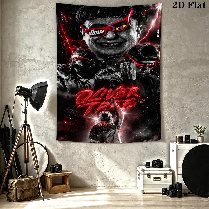 Oliver Tree Wall Tapestry Aesthetic Wall Hanging Printed Fabric Blanket Decorative Tapestries for Bedroom Living Room Home Decor