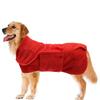 Red Super Absorbent Microfiber Dog Bathrobe Quick Fast Drying Pet Bath Dog Towel