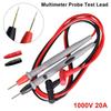 1Pair 1000V 20A Probe Test Lead Soft Silicone Wire Cable Pen Tip for Digital Multimeters