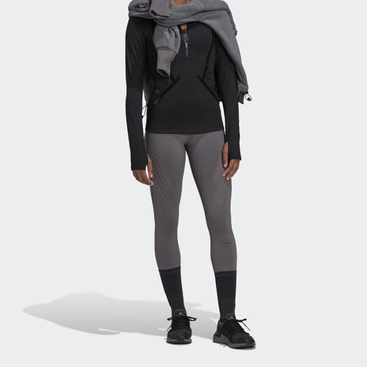 Adidas Truepur обтягивающие однотонные спортивные штаны женские низы серые FU0751