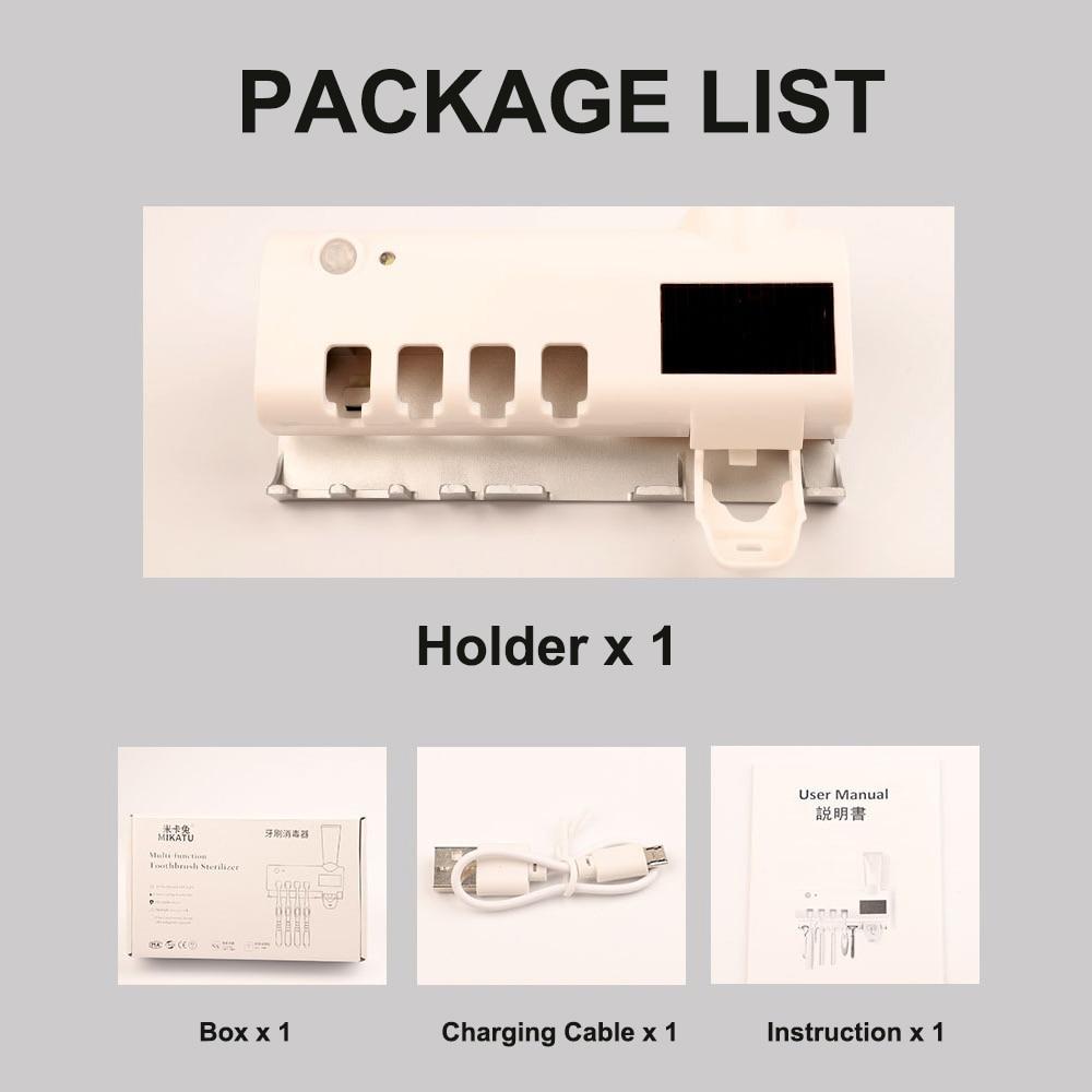 3 в 1 УФ-держатель для зубных щеток, стерилизатор, автоматический соковыжималка для зубной пасты, диспенсер для туалета, дома, наборы аксессуаров для ванной комнаты