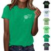 Женская футболка свободного покроя, повседневная, St.. Пуловер с круглым вырезом и короткими рукавами с принтом ко Дню Святого Патрика