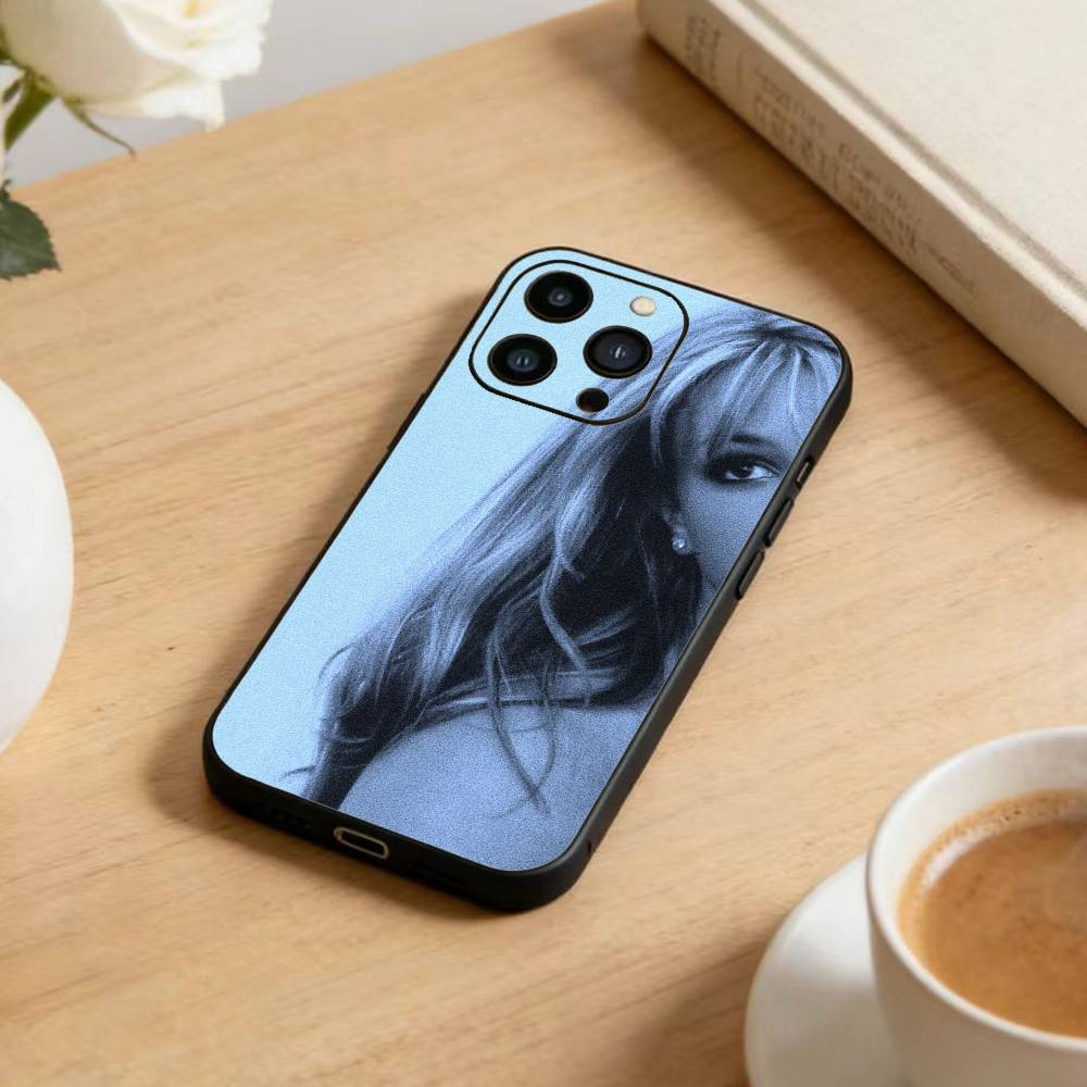 Чехол для телефона Singer V-Britney Spears для iPhone17,16,15,14,13,12 Plus,Max Мягкий силиконовый черный чехол