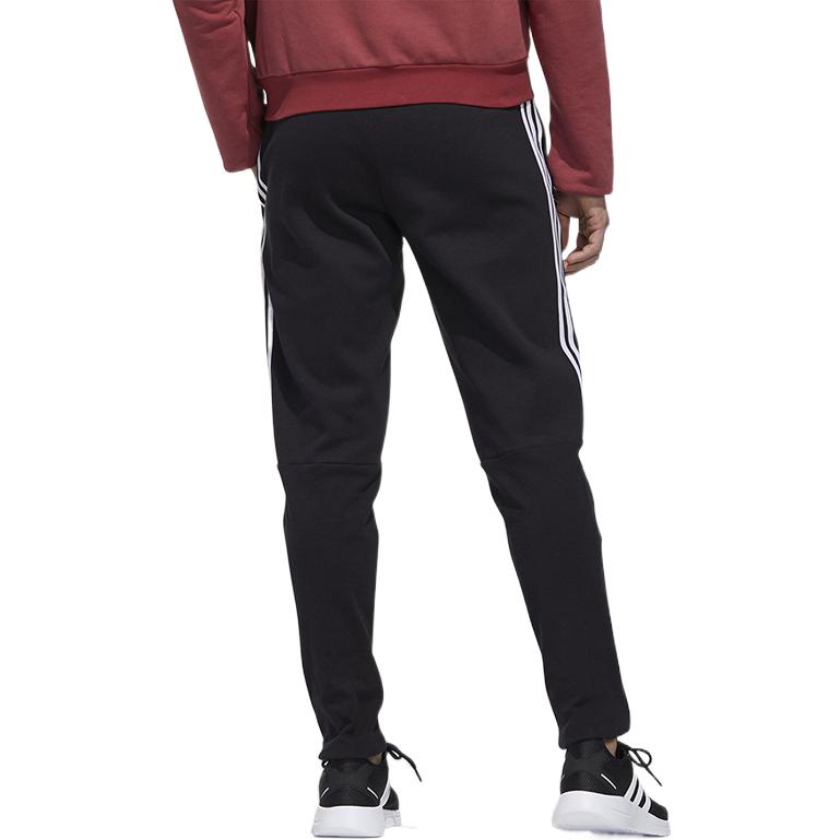 Adidas Мужские спортивные штаны с принтом логотипа в полоску и эластичным поясом, черные GD5963