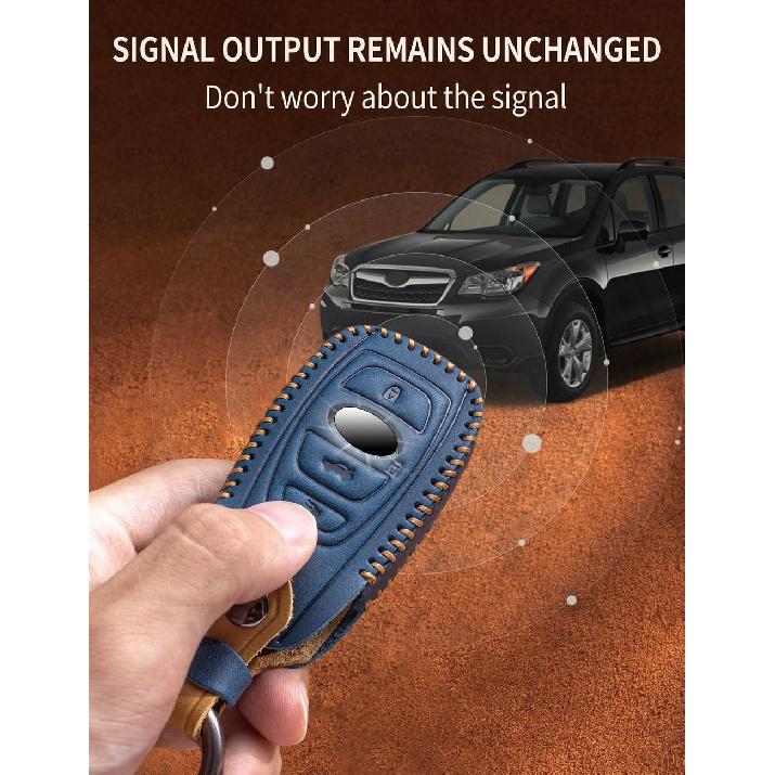 Кожаная крышка для брелока Subaru, чехол для автомобильного ключа, брелок-держатель, совместимый с Forester, Impreza, Outback, Legacy, STI, WRX, BRZ, Crosstrek, Ascent