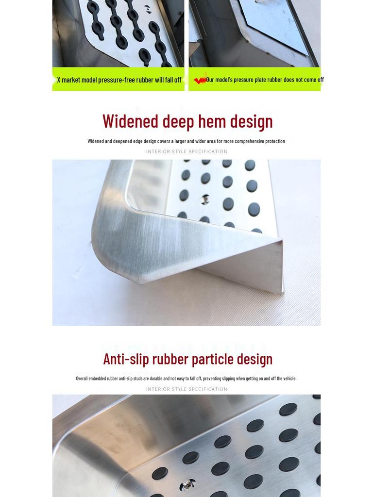 VITO V260L Защита заднего борта из нержавеющей стали накладка на порог