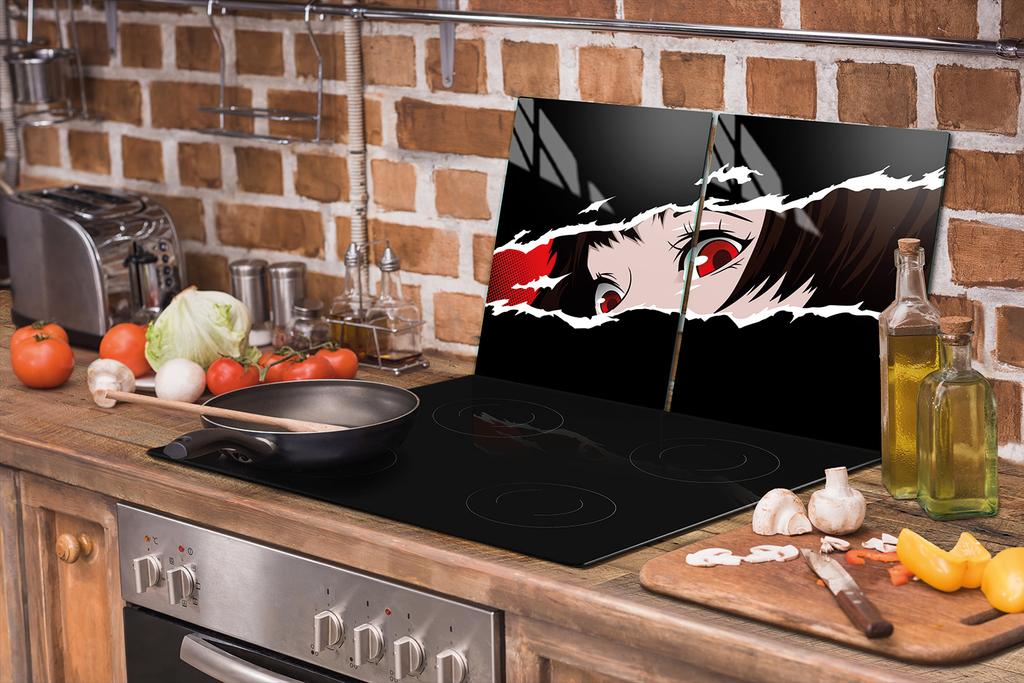 SZKLANA PŁYTA i DESKA DO KROJENIA 100x52 ANIME