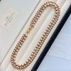 Maillard Wind Gold Camocha Color Shijia Pearl Double Layer Design Sweater Chain Necklace Clavicle Chain