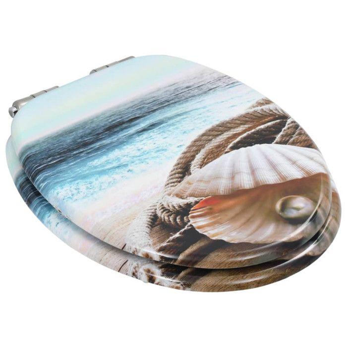 VidaXL MDF Toilet Seat Soft-Close Lid Shell