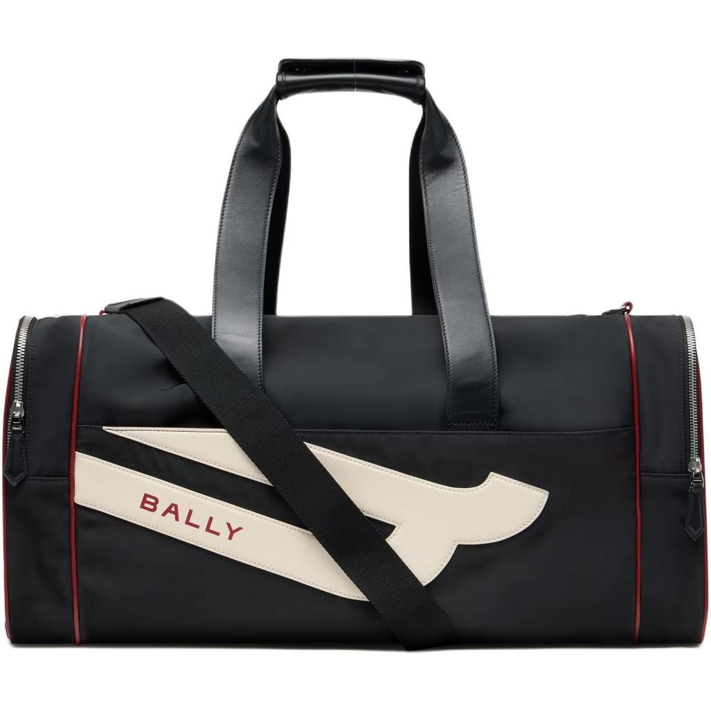 Bally Стильная мужская дорожная сумка с дизайном Color Block, нейлон, Черная 6313575
