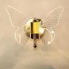 Nordic Metal Acrylic LED Butterfly Wall Lamp Modern Tricolor Adjustment Wall Light Sconces Elegant Creative Ceiling Light‘ Hotel