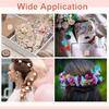 100Pcs 1.5cm Mini Satin Ribbon Roses Handmade Rolled Rosette Flower for DIY Crafting Accessories Sewing Wrapping Decoration