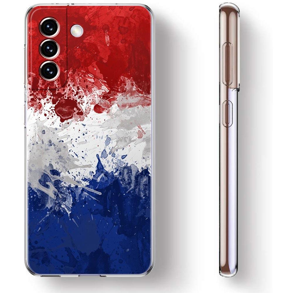Чехол для телефона с флагом Франции, футболом и Парижем для Samsung Galaxy S22 5G S20 Ultra S21 FE 5G S10E S9 S8 S10 Plus Note 20 10, прозрачный чехол