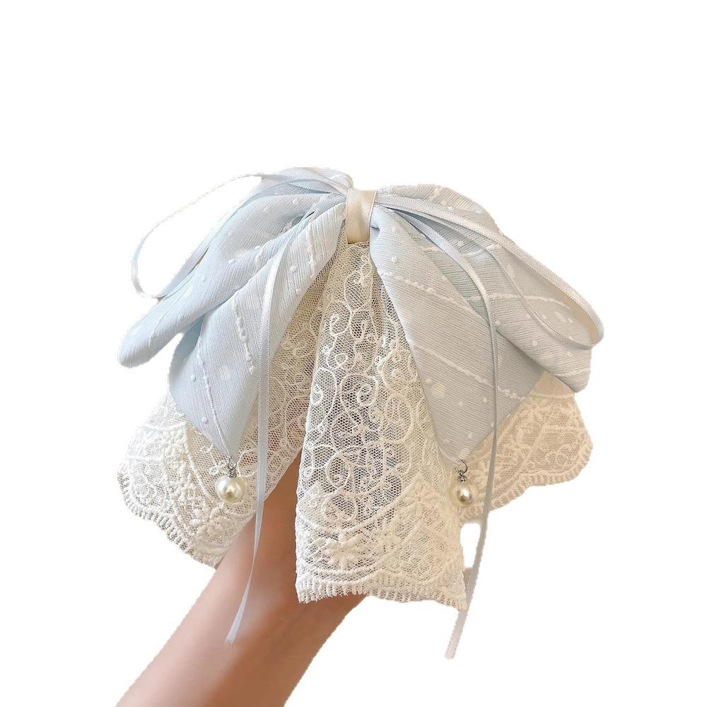 Headwear Ponytail Clip Hair Accessory Hair Grip Clip Vintage Lace Bow Hair Clip Women