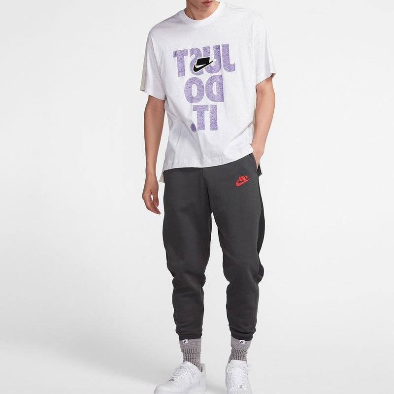 Nike Спортивная футболка с коротким рукавом с большим логотипом. Мужские топы, белые BV4578-051