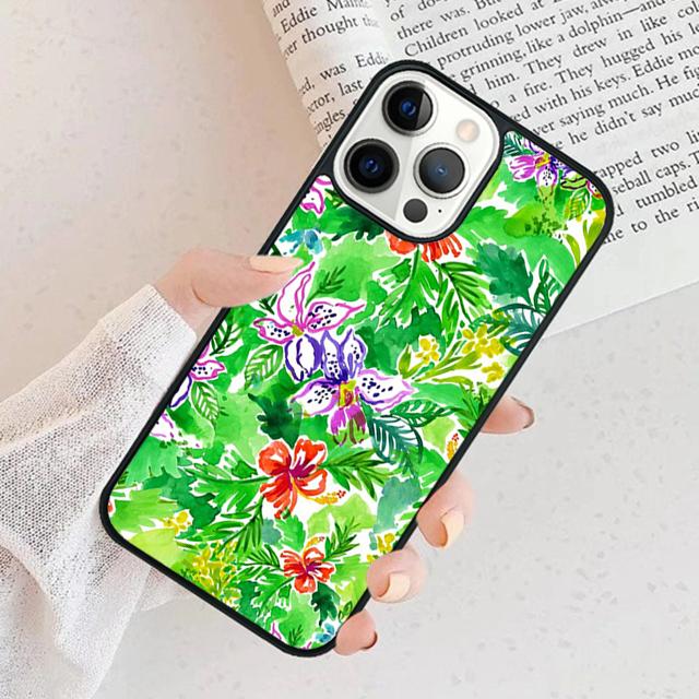 Тропический узор Алоха с Гибискусом Чехол для Телефона для iPhone 17 Air 16 15 11 13 14 Pro Max 12 Plus Max Fundas