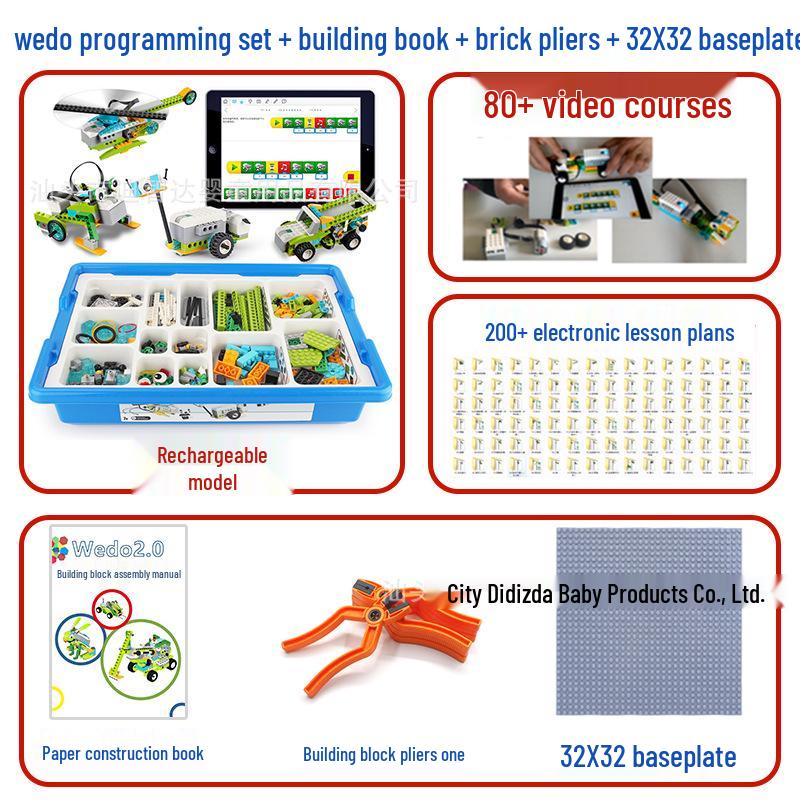 Программируемый робот LEGO-совместимый Wedo 2.0, обучающий набор для Scratch 3.0