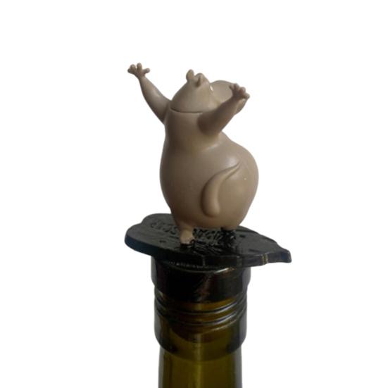 Пробка для бутылки вина в виде бегемота, забавная пробка для напитков в виде головы животного-бегемота