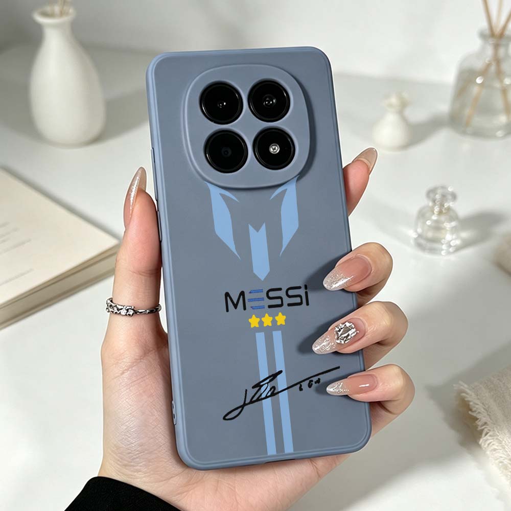 Чехол для телефона с дизайном Футбол М-Месси для Xiaomi POCO X8 X7 X6 M8 M7 M6 F8 F7 F6 Pro Max Ультрамягкий силиконовый Жидкий чехол