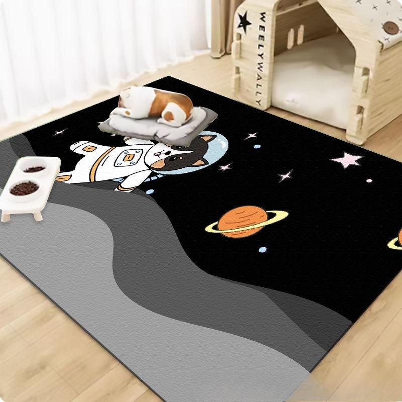 Large Cartoon Cat Paw PVC Pet Mat Waterproof Urine‑Proof Non‑Slip Easy‑Wipe Floor Mat For Indoor Cat Playpen