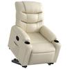 VidaXL Fauteuil Inclinable, Chaise de Relaxation avec Dossier, Siège avec Accoudoirs, Fauteuil TV de Salon, Moderne, Crème 3206600