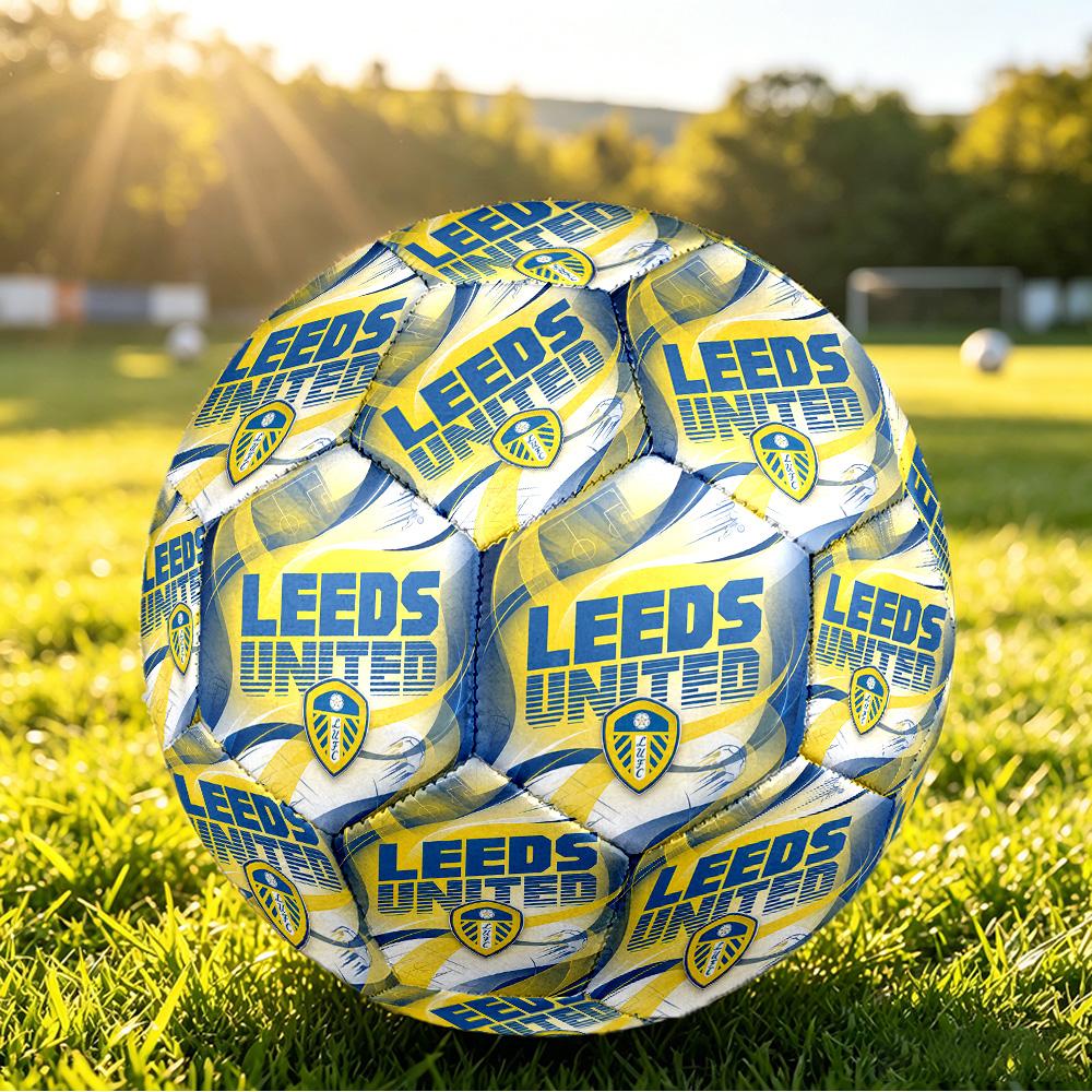 Футбольный мяч Leeds United, размер 5, с принтом, противоскользящий, для взрослых, футбольный сувенир для фанатов футбола