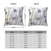 Purple Flower Meadow Gentianoides Square Pillowcase Polyester Linen Velvet Pattern Zip Decor Throw Pillow Case Home Cover 45X45