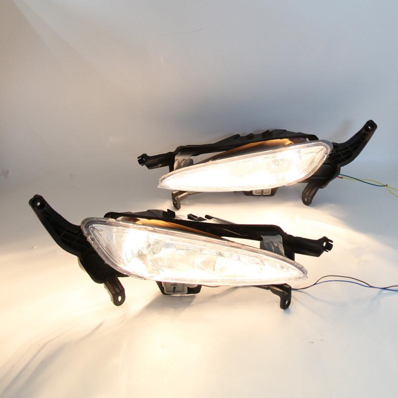 Kia K5 (2011-2013) Сборка дневных ходовых огней и противотуманных фар