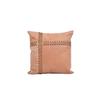 Vintage Tan Leather Cushion Cover: Handmade Cowhide Pillow Gift For Her Him Birthday Anniversary