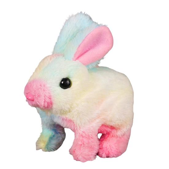 Реалистичная игрушка кролик, детский интерактивный прыгающий кролик, плюшевая игрушка, реалистичные подергивающиеся уши, сделанная вручную электрическая игрушка кролик