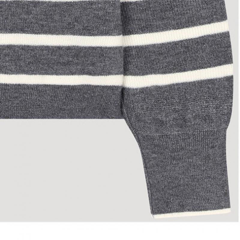  Shs Miss  Wool Stripe Round Neck Knit Sskpoo42050