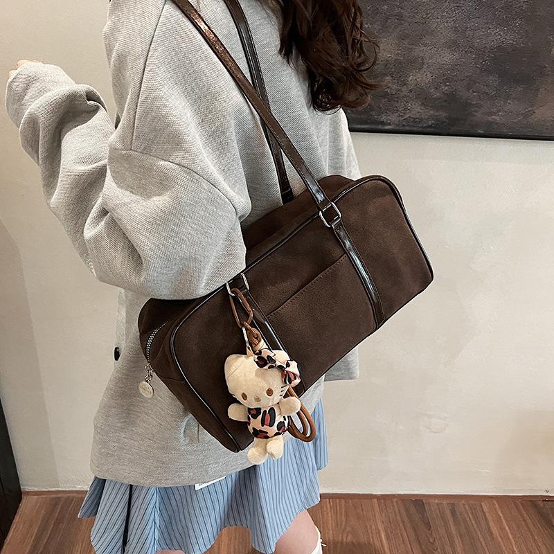 Fashion and Leisure Large-capacity Tote Bag Women's 2025 Winter New Simple Shoulder Bag Textured Underarm Bag