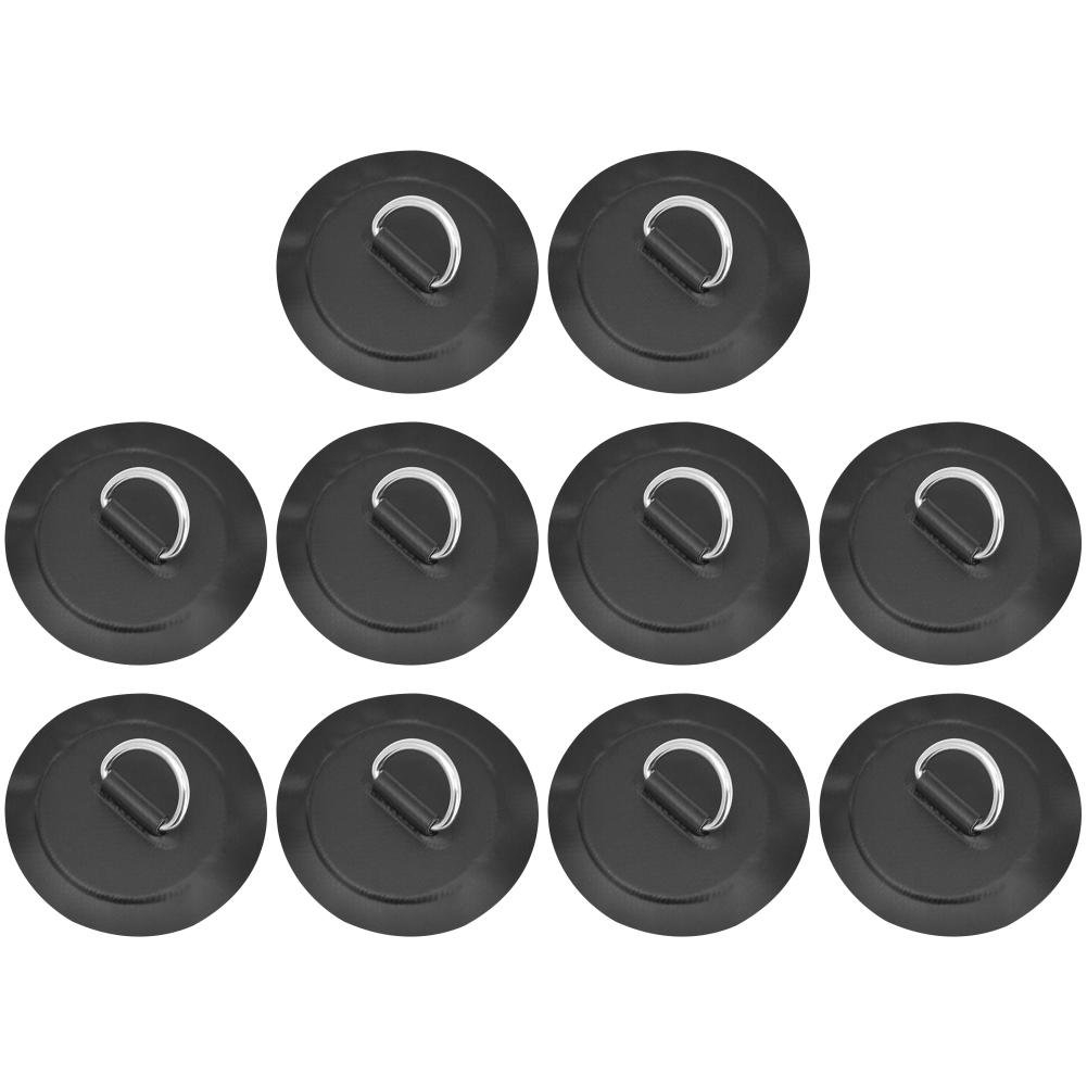 1-11PCS 8CM Stainless Steel D Ring Pad Surfboard D-Ring Patch SUP D-Ring Patch Deck Rigging Rope Ring Inflatable Boat PVC Patch