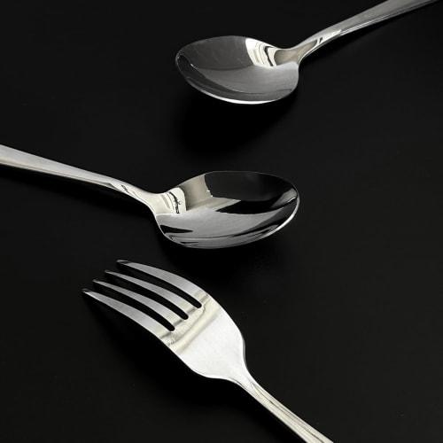 Hive Mind Cutlery Assortment Set (12-Piece Set) - Spoons, Forks, and 4-Piece Sets (Curry, Salad, Soup Spoons, Dishwasher Safe)