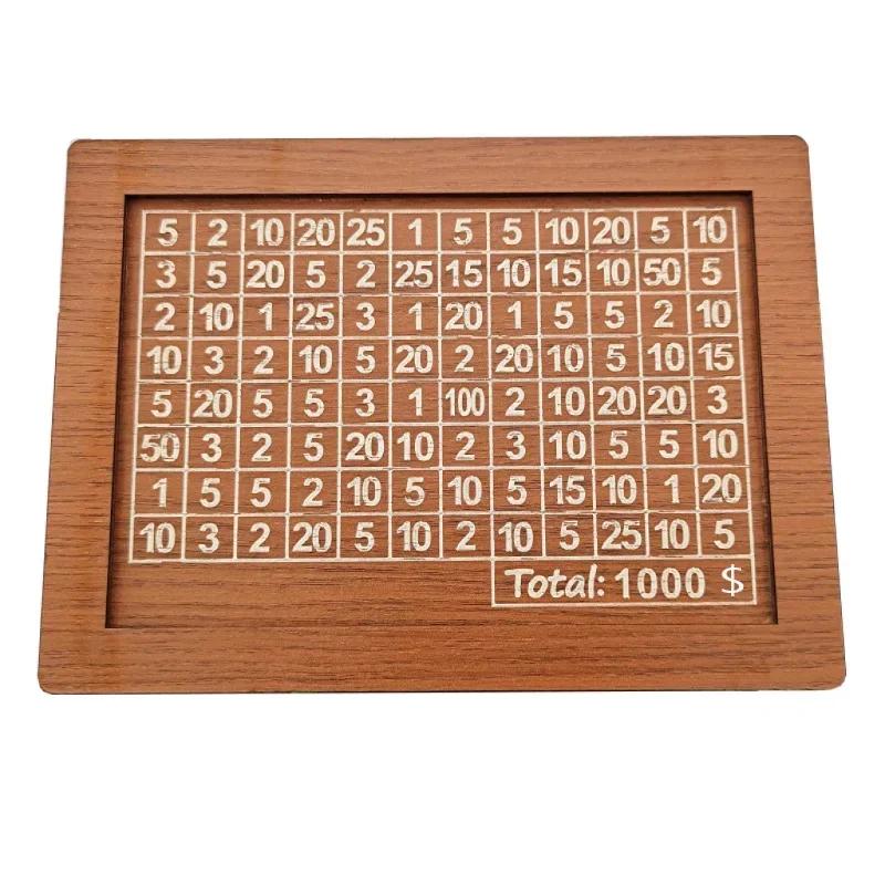 Копилка для сберегательных денег, копилка в виде доллара, декоративная копилка, ретро-коробка из дерева, многоразовая, 10000 копеек, копилка для монет, наличные