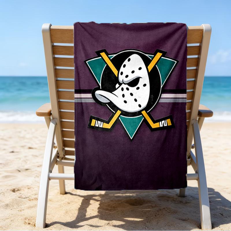Пляжное полотенце из микрофибры хоккейной команды Anaheim Ducks, легкое и быстросохнущее, для летних путешествий, незаменимо для пляжа, бассейна, улицы