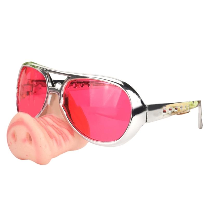 Creative Pig Big Nose Glasses Halloween Funny Cosplay Costumes Accessories Festival Party Prank Props Eyewear For Adults Kids