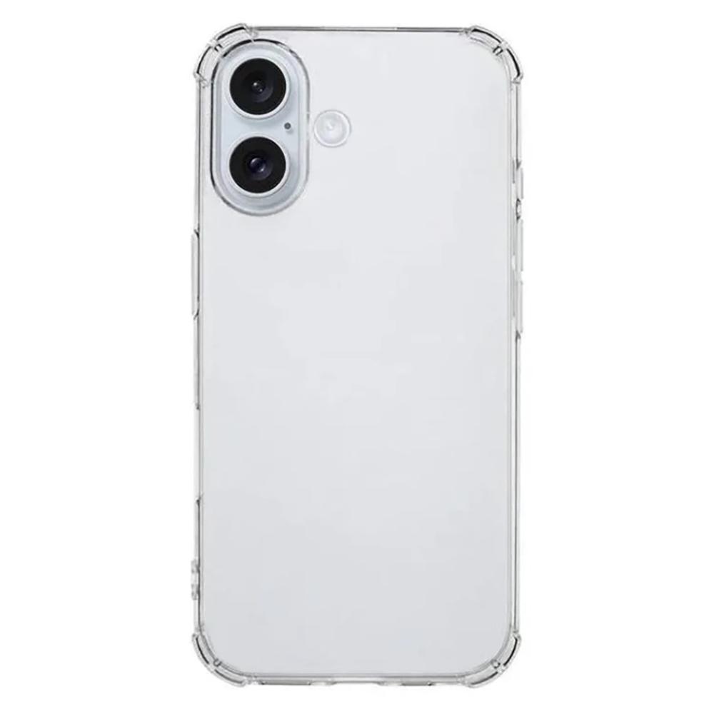 WANLONFENG WL3 Series For iPhone 16 TPU Case 1.5mm Phone Cover with 2Pcs Tempered Glass Films (Big Lens Hole)