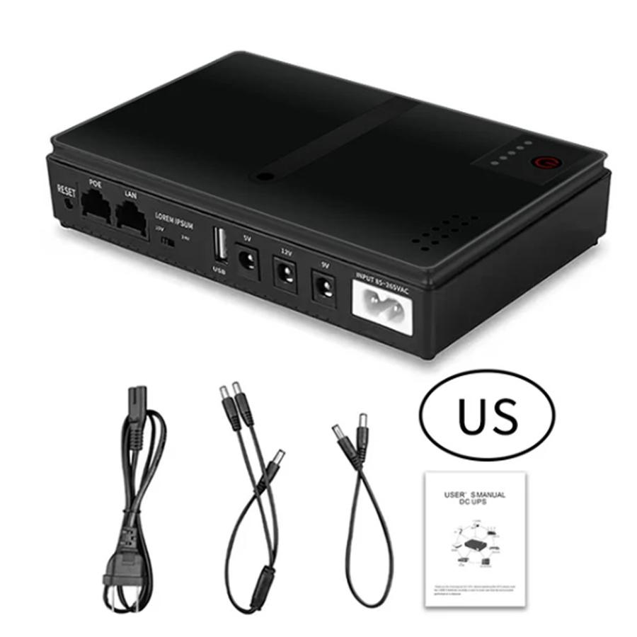 AC85-265V DC1018P Маршрутизатор 5V9V12V Оптический монитор Cat Резервное копирование Бесперебойный источник питания 10400 мАч Зарядное устройство для сотового телефона DC UPS