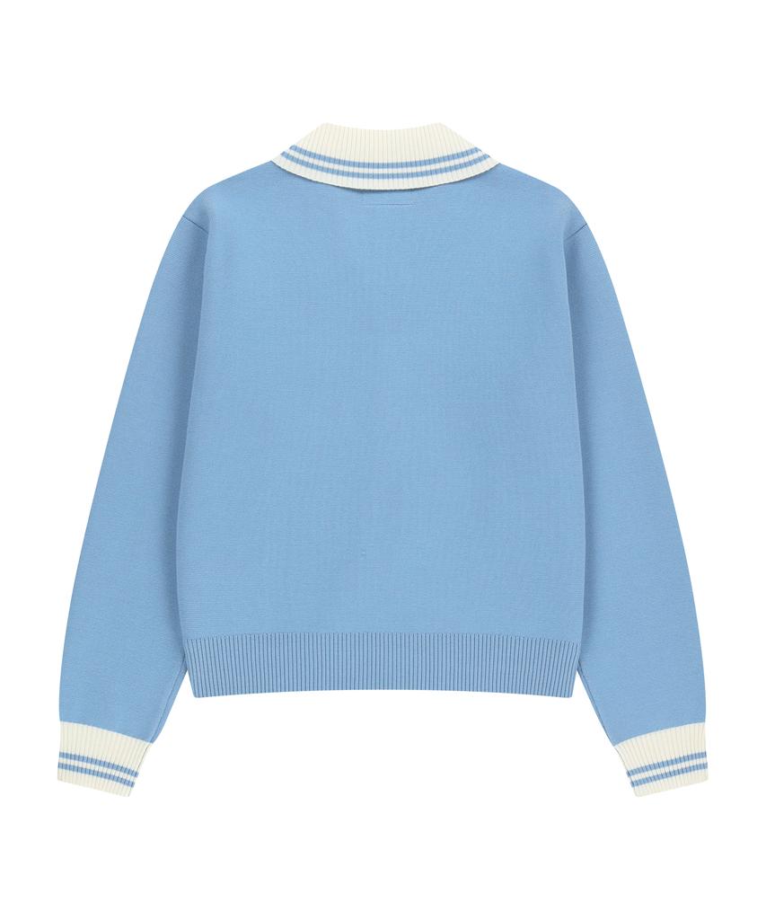 SPERRY Heritage Knit Zip-Up Jacket_Sky Blue [Sprn_0001]