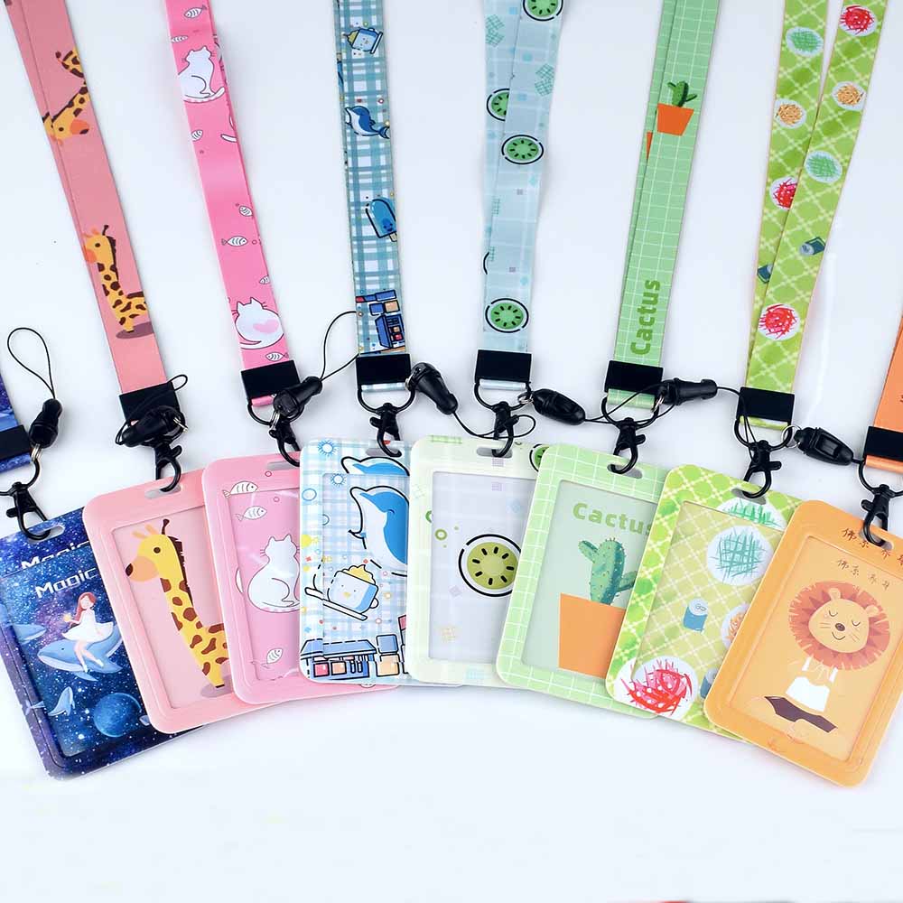 Cartoon Credential Card Holder Bags Doctor Nurse Neck Strap Lanyards Keychain Pass Card Holder Hang Rope Lariat Lanyard Gifts