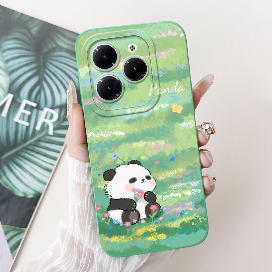 Чехол для Infinix Hot 40 Pro Hot 40 40i 40Pro Hot40 Hot40i Милый Мультяшный Панда Кролик Мягкий Силиконовый Ударопрочный Чехол для Телефона