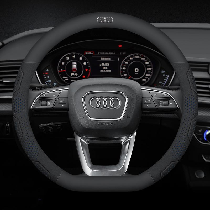 Car Anti-Slip Carbon Fiber Steering Wheel Cover For B SQ5 RSQ5 S3 S4 S5 S6 RS3 RS4 RS5 Q2 Q3 Q5 Q7 Q8 TT A1 A3 A4 A5 A6 A7 A8