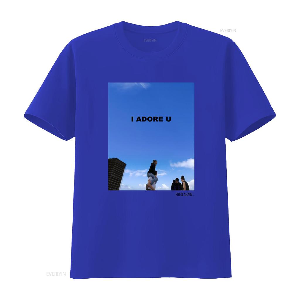 Fred Again T Shirt Merch I Adore U Streetwear vintage Washed Unisex Slightly Stylish streetwear designer clothes Breathable
