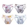 1 Piece Middle Waist Briefs Women Panties Soft Breathable Stretch Briefs Girl Cute Painted Design Underwear
