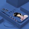 Inuyasha аниме милый для Xiaomi Redmi Note 12 11T 11S 11E 10S 10T 10 9S 9T 8 Pro Plus Lite жидкий левый чехол для телефона с веревкой