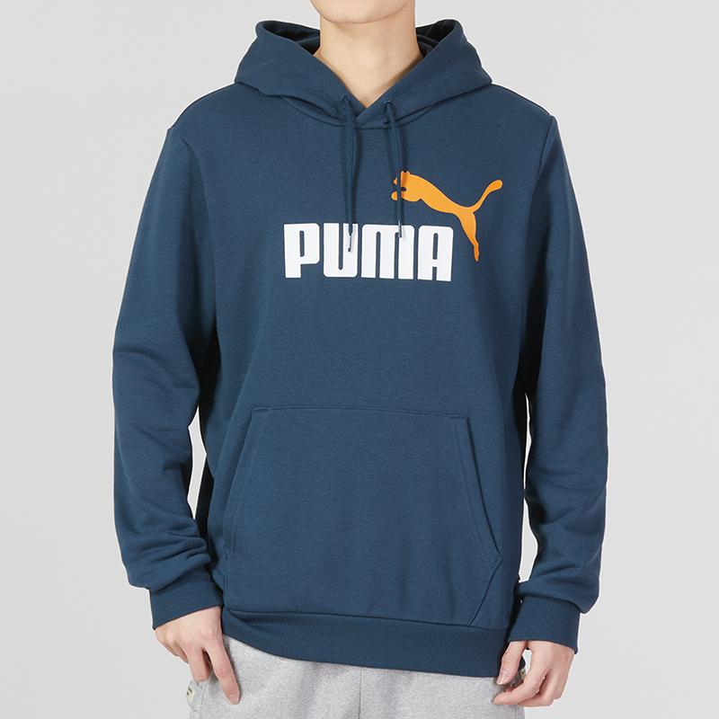 Puma Letter Logo Printed Hooded Sports Sweatshirt Men Sweatshirt Peacock-Green 588691-15