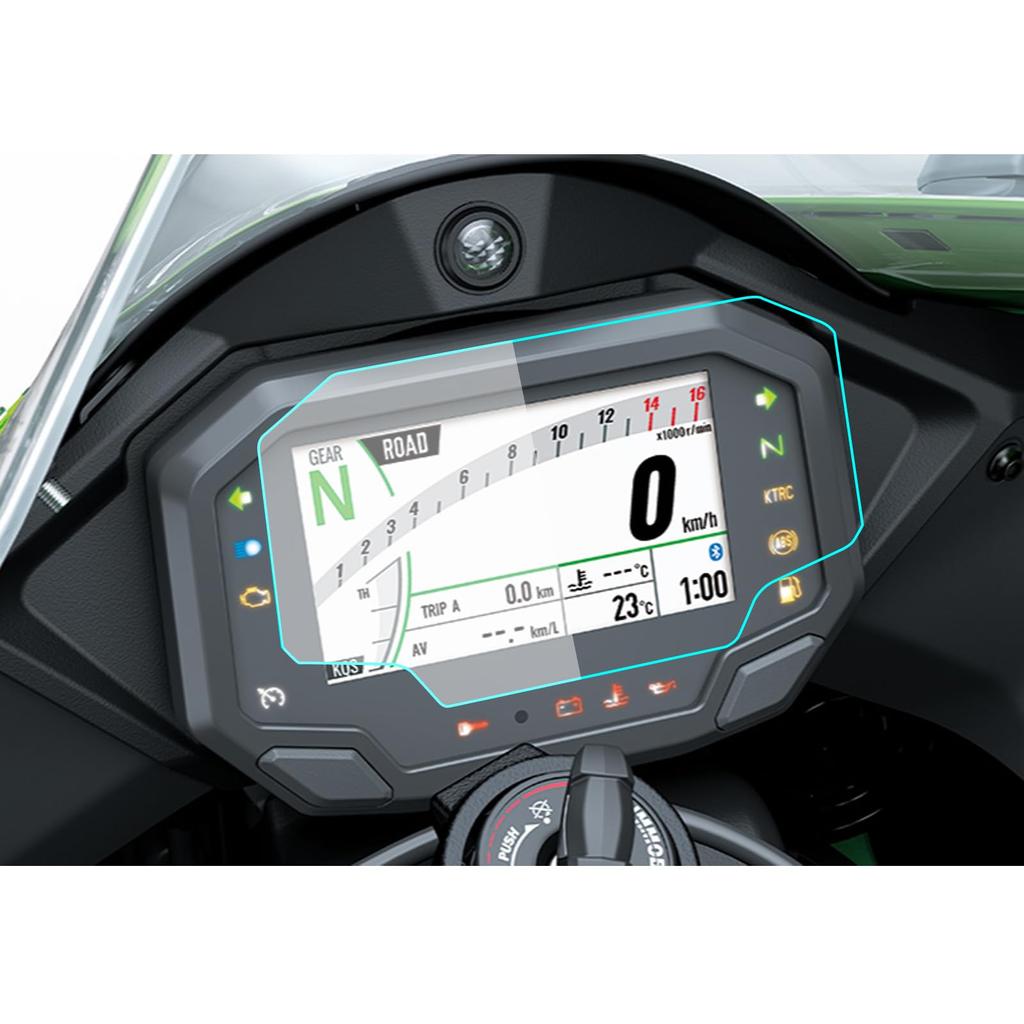 2 Sets of Motorcycle Meter Protection Film for Kawasaki ZX-25R/SE (2023~) ZX-4R/SE ZX-4RR (2024~) ZX-6R (2024~) ZX-10R (2021~)